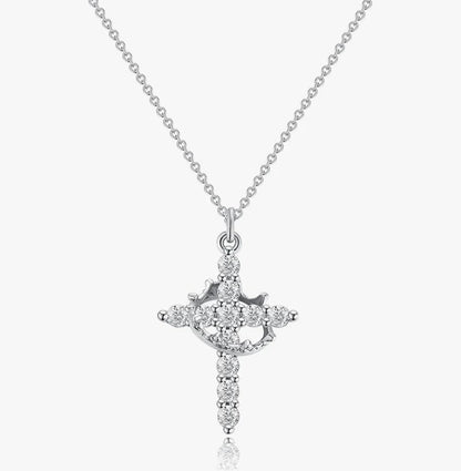 Crowned in Faith Cross Necklace