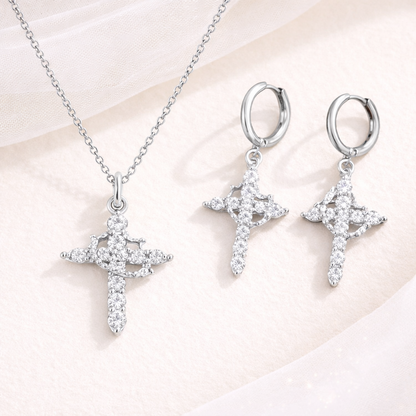 Crowned in Faith™ Cross Earrings