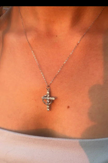 Crowned in Faith Cross Necklace