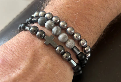 GraceStone™ Cross Bracelet Set