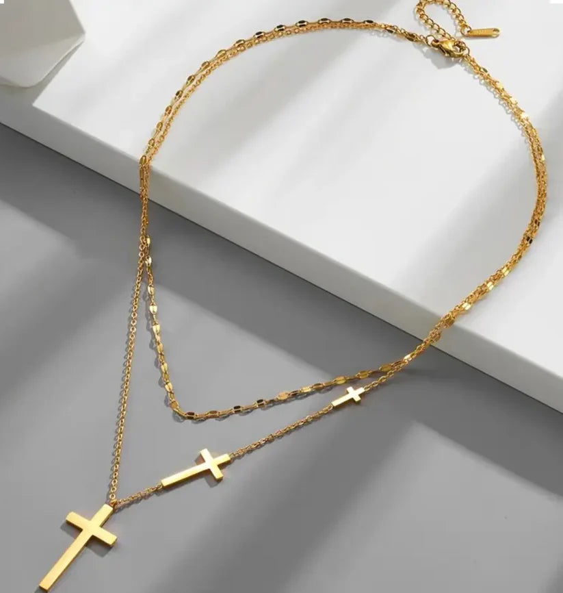 Divine Unity Linked-Cross Necklace