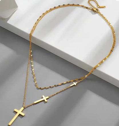 Divine Unity Linked-Cross Necklace
