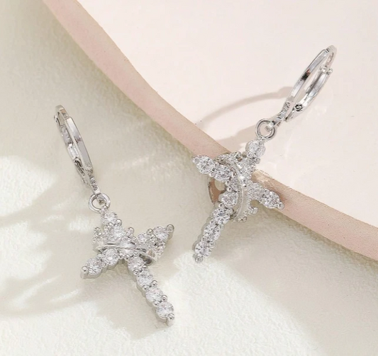 Crowned in Faith™ Cross Earrings