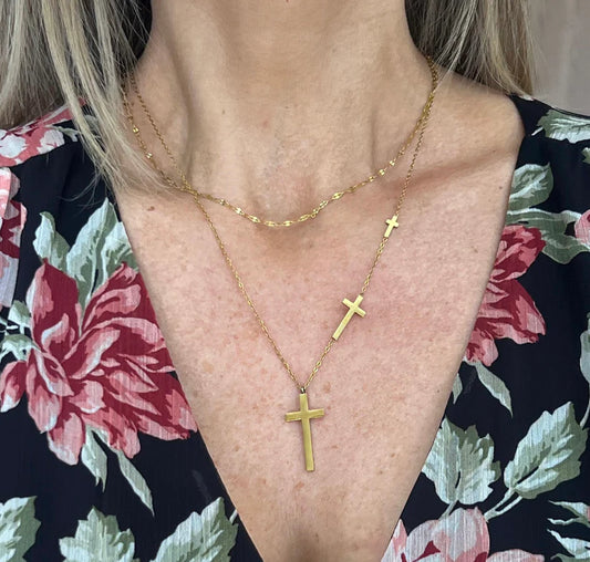 Divine Unity Linked-Cross Necklace